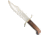 Bear and Son Knives Gold Rush Bowie Fixed Blade Knife, 9in, Sandvik 12C27M Stainless Steel, Bowie, Cocobola Handle w/ Leather Sheath, CB00