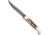 Bear and Son Knives Hunter Fixed Blade Knife w/ Leather Sheath, 3in, High Carbon Stainless Steel, Genuine India Stag Bone Handle, 563D