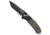 Bear OPS Auto Bold Action 5 Folding Knife, 3.13in, Sanvick 14C28N, Black/Od Green G10 Handle w/ Black Blast, AC-500-B4-B