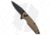 Bear OPS Mini Rancor IX Slide Folding Knife, 2.50in, D2, Drop Point Blade, Zytel Tan Handle, Standard, Black/Tan, 6.00in, BHQ-188299