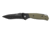 Bear OPS Bear Swipe 4 Assisted Opening Folding Knife, 3.25in, Sandvik 14C28N Stainless Steel, Black/Green G10 Handle w/ Black Finish Blade, A-400-B4-B