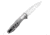 Bear &amp; Son Cutlery Frame Lock Reverse Tanto Folding Knife, 4.25in Closed, 3.25in, 440 Stainless Steel, Satin Blade, Textured Stainless Steel Handle, 61125