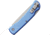 Bear &amp; Son Cutlery Small Farmhand Folding Knife, 3.63in Closed, 2.63in, High Carbon Stainless Steel, Satin Blade, Blue Aluminum Handle, 137LBL