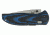 Benchmade APB Assist Plain Edge Folding Knife with Black Coated Blade, Black and Blue 665S