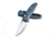 Benchmade APB Assist Plain Edge Folding Knife with Satin Silver Blade, Black and Blue 665