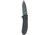 Benchmade Mini Presidio II Axis Folding Knife, Plain Edge Coated Drop Point Blade, 3.2in, Black Anodized Billet Aluminum Handle, 575BK