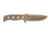 Benchmade Sibert Adamas Chord Fixed Blade Knife, 4.2in CPM-CruWear Steel Drop Point Flat Earth Coated Blade, Steel Handle, 375FE-1