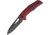 Benchmark Slip Joint Folder Folding Knife, 2.5in Black SS Blade, Black/Red G10 Handle, Slip Joint, Thumb Pull, Pocket Clip, Black and red, BMK120/BF21099 3&quot; BLADE
