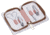 Bertha Avery 4 Piece Surgical Steel Groom Kit, Marble/Pink, One Size, BTHGRMKIT3
