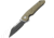 Bestech Knives Barracuda Linerlock Beige Folding Knife, 3.5in D2 Tool Steel Wharncliffe Blade, Beige Grooved G10 Handle, Pocket Clip, Black Stonewash And Satin Blade, Beige, BG15C-2