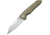 Bestech Knives Barracuda Linerlock Beige Folding Knife, 3.5in D2 Tool Steel Wharncliffe Blade, Beige Grooved G10 Handle, Pocket Clip, Stonewash And Satin Blade, Ceramic Ball Bearings, Beige, BG15C-1