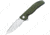 Bestech Knives Bison Framelock Folding Knife, 3.58in Stonewash D2 Tool Steel Blade, Green G10 Handle w/Stonewash Titanium Back Handle, Pocket Clip, Black Nylon Zippered Case, Green, BT1904C-1