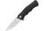 Bestech Knives Bobcat Linerlock Black Folding Knife, 3.25 D2 tool steel stonewash and satin finish bla, Black finger grooved G10 handle, BG22A-1