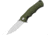 Bestech Knives Bobcat Linerlock Green Folding Knife, 3.25 D2 tool steel stonewash and satin finish bla, Green finger grooved G10 handle, BG22B-1