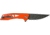 Bestech Knives Eye of Ra Linerlock Orange Folding Knife, 3.38 gray coated D2 tool steel blade, Orange G10 handle, BG23D