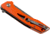 Bestech Knives Eye of Ra Linerlock Orange Folding Knife, 3.38 gray coated D2 tool steel blade, Orange G10 handle, BG23D