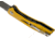Bestech Knives Eye of Ra Linerlock Yellow Folding Knife, 3.38 gray coated D2 tool steel blade, Yellow G10 handle, BG23C