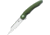 Bestech Knives Fanga Linerlock Folding Knife, 4in Satin D2 Tool Steel Blade, Green G10 Handle, Pocket Clip, Ceramic Ball Bearings, Black Nylon Zippered Storage Case, Green, BG18B