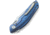 Bestech Knives Ghost Framelock Ti Blue Folding Knife, S35Vn Blade With Stonewash + Flat Satin, Blue Titanium Handle, 4.53 Inches Closed Length, Ceramic Ball Bearing, Blue, BT1905B
