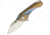 Bestech Knives GOBLIN Tiium Framelock Blue Folding Knife, 2.25in Satin Cpm S35Vn SS Blade, Blue/Gold Anodized Titanium Handle, Pocket Clip, Black Nylon Zippered Storage Case, Blue and gold, BT1711B