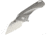 Bestech Knives GOBLIN Tiium Framelock Folding Knife, 2.25in Satin Cpm S35Vn SS Blade, Gray Titanium Handle, Pocket Clip, Black Nylon Zippered Storage Case, Gray, BT1711C