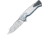 Bestech Knives HORUS Framelock Folding Knife, 3.5in S35Vn SS Blade, Blue/Silver Titanium Handle, Pocket Clip, Stonewash And Satin Blade, Black Nylon Zippered Storage Case, Blue and silver, BT1901D