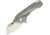 Bestech Knives IMP Tiium Framelock Folding Knife, 1.75in Satin Cpm S35Vn SS Blade, Gray Titanium Handle, Pocket Clip, Black Nylon Zippered Storage Case, Gray, BT1710C