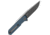 Bestech Knives Mini Dundee Folding Knife, 4in Closed, 3in Gray PVD Coated D2 Tool Steel Blade, Slate Blue G10 Handle, BMK03F