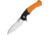 Bestech Knives Penguin Linerlock Folding Knife, Black and orange, Black and orange G10 handle, BG32C