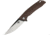 Bestech Knives Spike Linerlock Brown Folding Knife, 3.75in 12C27 Sandvik SS Drop Point, Brown Glass Filled Nylon Handle, Pocket Clip, Black/Satin Blade, Brown, BG09C-1