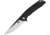 Bestech Knives Spike Linerlock Folding Knife, 3.75in 12C27 Sandvik SS Drop Point, Black Glass Filled Nylon Handle, Pocket Clip, Black/Satin Blade, Black, BG09A-1