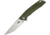 Bestech Knives Spike Linerlock Folding Knife, 3.75in 12C27 Sandvik SS Drop Point, Green Glass Filled Nylon Handle, Pocket Clip, Stonewash And Satin Blade, Green, BG09B-2