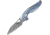 Bestech Knives The Reticulan Framelock Blue Folding Knife, 2in Damascus Steel Drop Point, Blue Satin Titanium Handle,Ceramic Ball Bearings, Black Kydex Neck Sheath, Blue, BT1810H