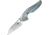 Bestech Knives The Reticulan Framelock Folding Knife, 2in Cpm S35Vn SS Blade, Blue/Gold Anodized Titanium Handle, Thumb Pull, Pocket Clip, Stonewash And Satin Blade, Black Kydex Neck Sheath, BT1810F