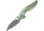 Bestech Knives The Reticulan Framelock Folding Knife, 2in Damascus Steel Drop Point, Green Satin Titanium Handle,Ceramic Ball Bearings, Black Kydex Neck Sheath, Green, BT1810I
