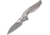 Bestech Knives The Reticulan Framelock Gray Folding Knife, 2in Damascus Steel Drop Point, Gray Satin Titanium Handle,Ceramic Ball Bearings, Black Kydex Neck Sheath, Gray, BT1810G