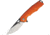 Bestech Knives Toucan Linerlock Folding Knife, 3.5in D2 Tool Steel Blade, Orange G10 Handle, Thumb Pull, Pocket Clip, Black/Satin Blade, Orange, BG14D-2