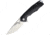 Bestech Knives Toucan Linerlock SW Folding Knife, 3.5in D2 Tool Steel Blade, Black G10 Handle, Thumb Pull, Pocket Clip, Stonewash And Satin Blade, Black, BG14A-1