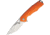 Bestech Knives Toucan Linerlock SW Folding Knife, 3.5in D2 Tool Steel Blade, Orange G10 Handle, Thumb Pull, Pocket Clip, Stonewash And Satin Blade, Orange, BG14D-1