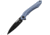 Bestech Knives WIBRA Framelock Blue Folding Knife, 3.5 black stonewash finish Bohler M390 stainless , Blue anodized titanium handle, BT2001C