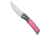 Bestechman Bestechman Icebreaker Button Lock Knife Gray Aluminum + Pink G-10 3.2" Satin, Gray/Pink, D2, adult, BHQ-227609