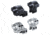 BKL Technologies Model 278 1in Long Double Strap Offset Dovetail Rings, Black, Silver