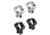 BKL Technologies Model 303 0.6in Long Dovetail Rings, Black, Silver
