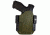 Black Rhino Concealment Tac Carry Holster System w/ Light Holster - Smith and Wesson, Model Smith and Wesson M and P 45 Compact, LHded Shooter, Cant 10 Degrees, Carbon Fiber OD Green, 191204792522