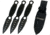 BlackHawk Direct Hit Throwing Knives, 3.5in, 7CRMOV, Paracord Wrap Handle, Black, BH15DH01BK