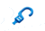Blue Force Gear CHLK/GRID Battle Belt Hanger, Blue, Small, HANGER-COBRA-01-BL