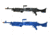 Blueguns Training Long Gun - Fn M240, Black, Blue