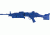 Blueguns Training Long Gun, FN M249 SAW PARA Closed Stock, Blue, FSM249