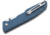 Boker Magnum Deep Blue Folding Knife, 4.5in, Satin 440A Stainless Steel, Drop Point Blade, Blue Canvas Micarta Handle, 01SC714