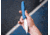 Boker Magnum Deep Blue Folding Knife, 4.5in, Satin 440A Stainless Steel, Drop Point Blade, Blue Canvas Micarta Handle, 01SC714